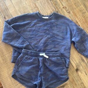 Z-Supply long sleeve sweatshirt and short set, size 7-8, gently worn
